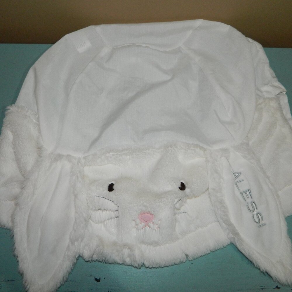 Pottery Barn KIds Long Ear Fur Bunny Easter Basket Liner "ALESSI" Sz L (FF-41)